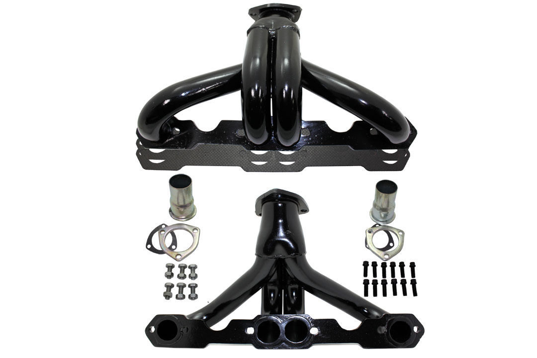 SBC Small Block Chevy Hugger Headers Black Steel 283 305 350 400 Heavy