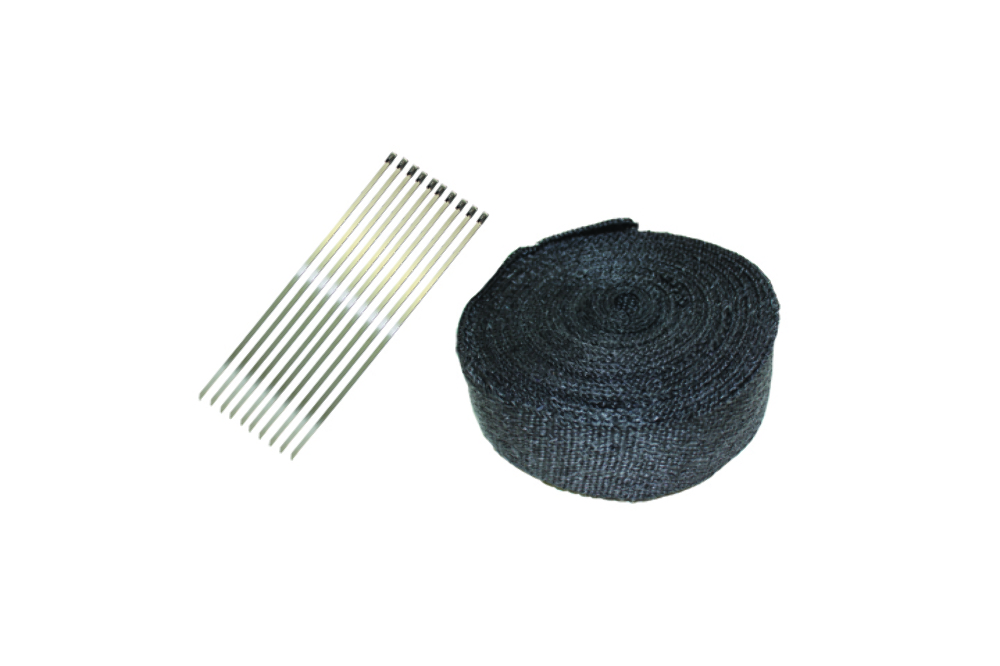 2" x 50' Exhaust Header Heat Wrap Black With Stainless Straps eBay
