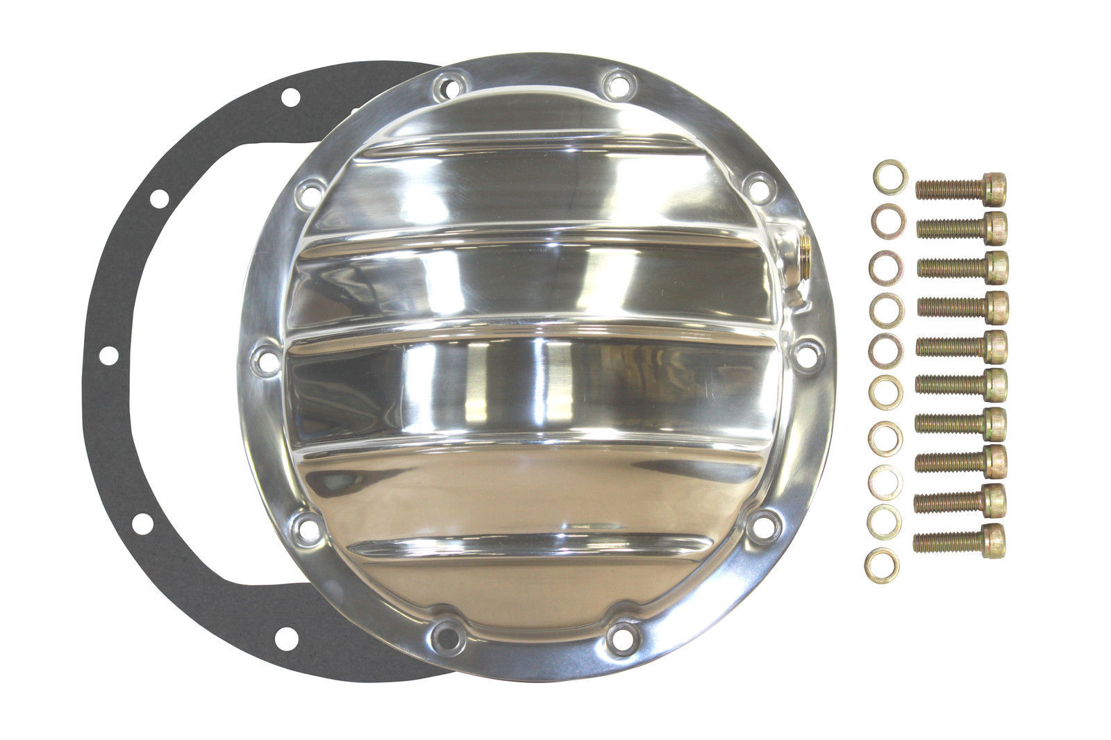 Polished Aluminum Chevy GM 10 Bolt Differential Cover For 8.5 Inch Ring