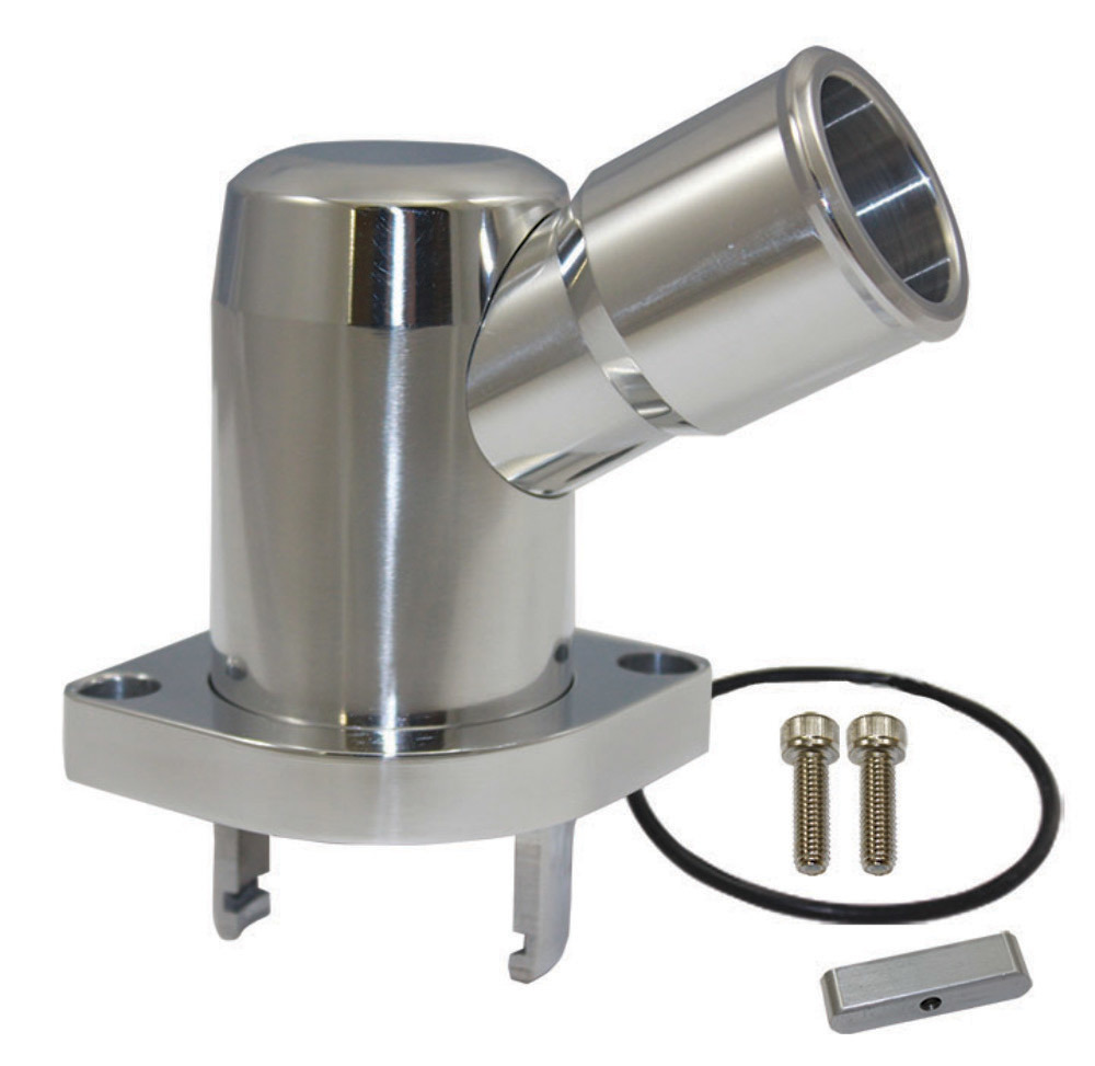 Chevy LS1 45º Polished Aluminum Swivel Water Neck Thermostat Housing GM
