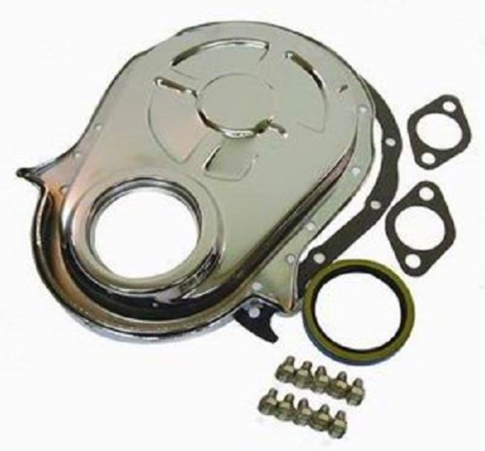 Chrome BBC Chevy 396454 Timing Chain Cover Kit eBay