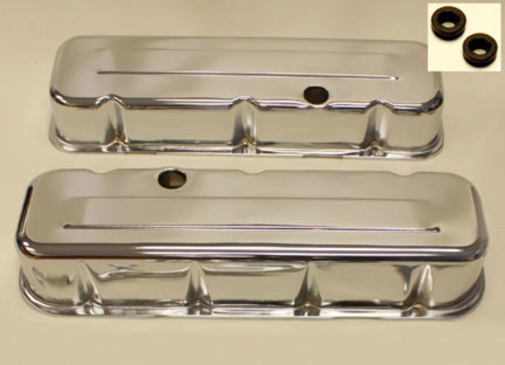 BIG BLOCK CHEVY TALL CHROME VALVE COVERS 396502 eBay