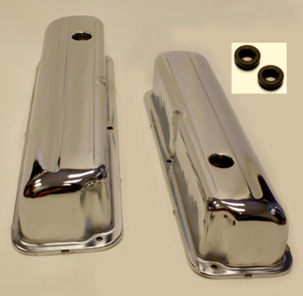 CHROME STEEL VALVE COVERS FORD 352390428 19581976 eBay