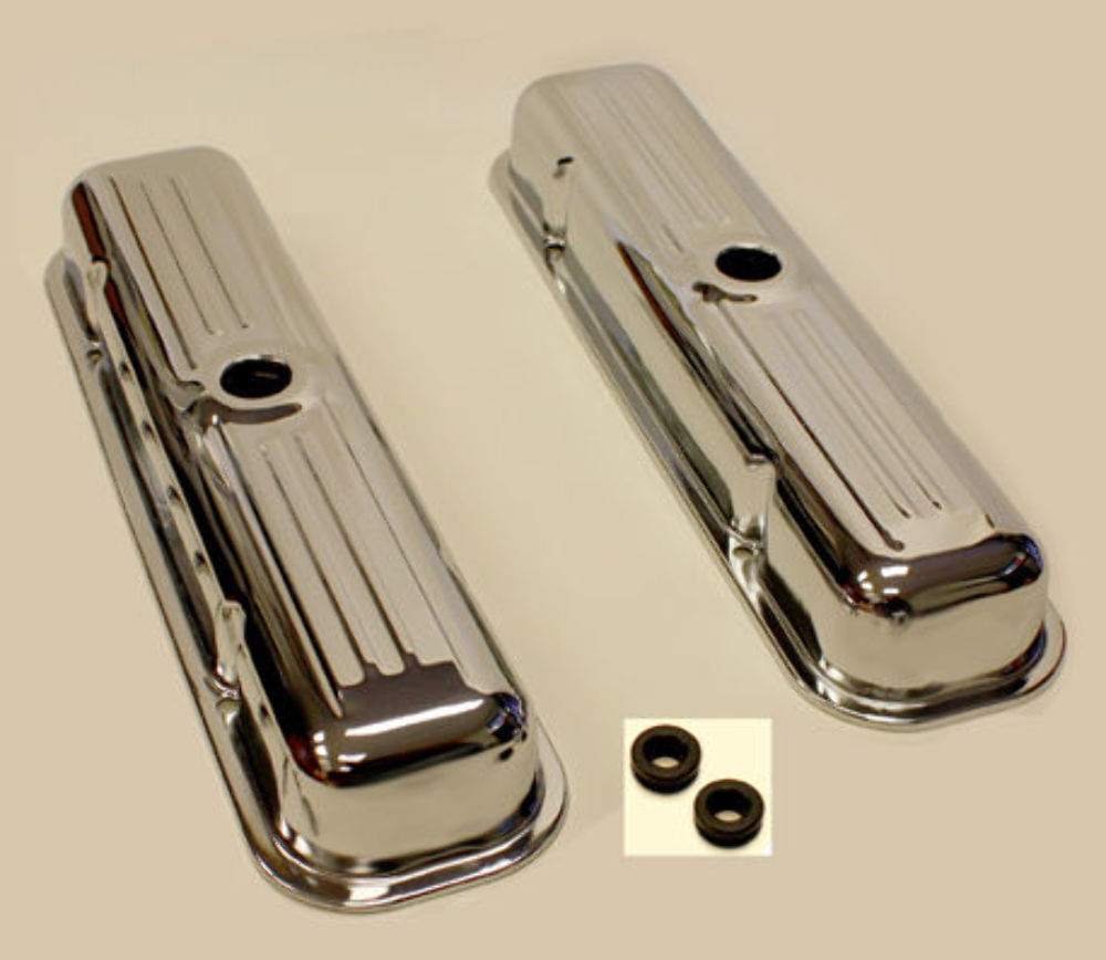 PONTIAC CHROME VALVE COVERS 326 350 400 455 5979 GM eBay