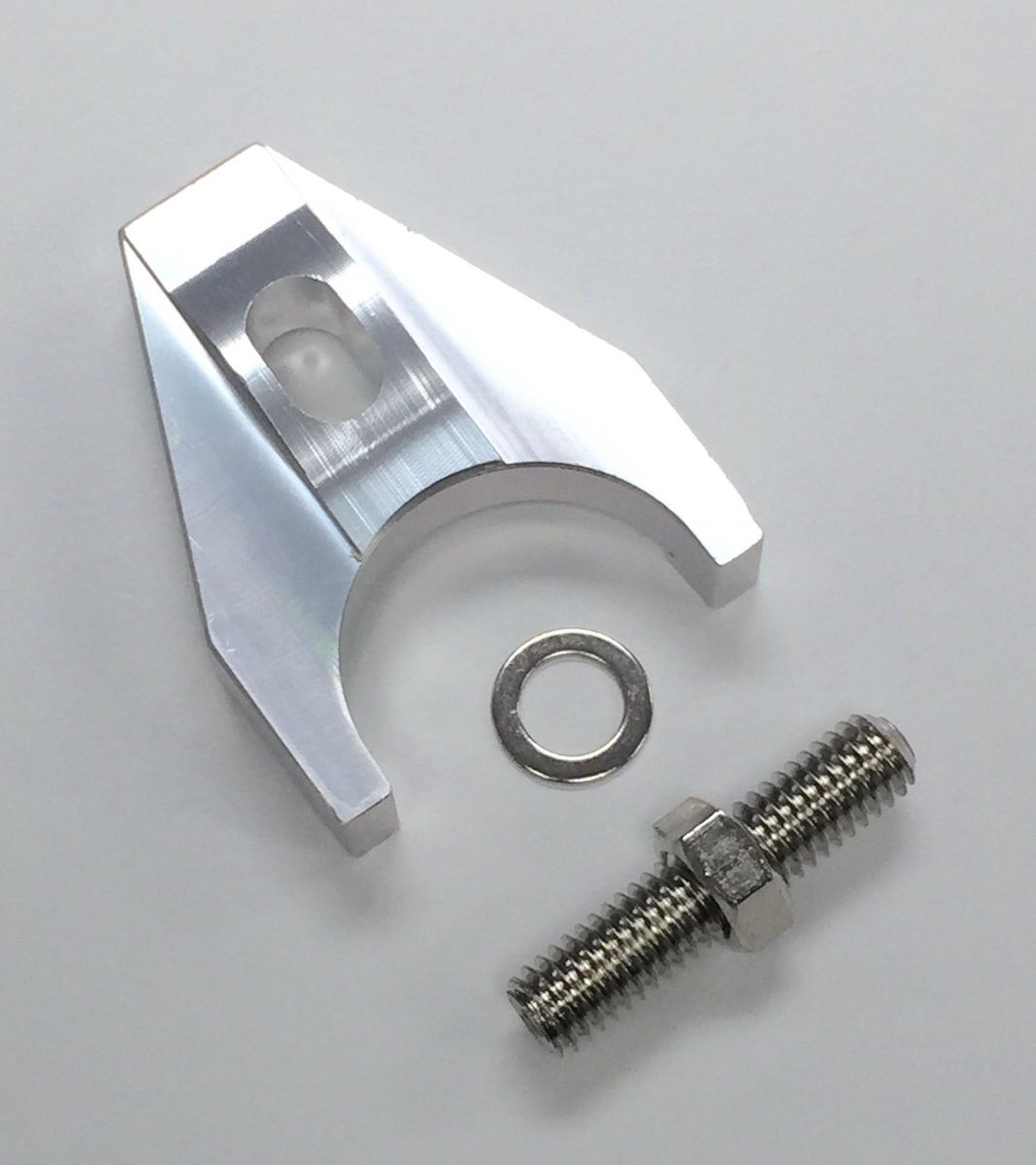 Hot Rod Silver Billet Aluminum Distributor Hold Down Clamp SBC 350 BBC