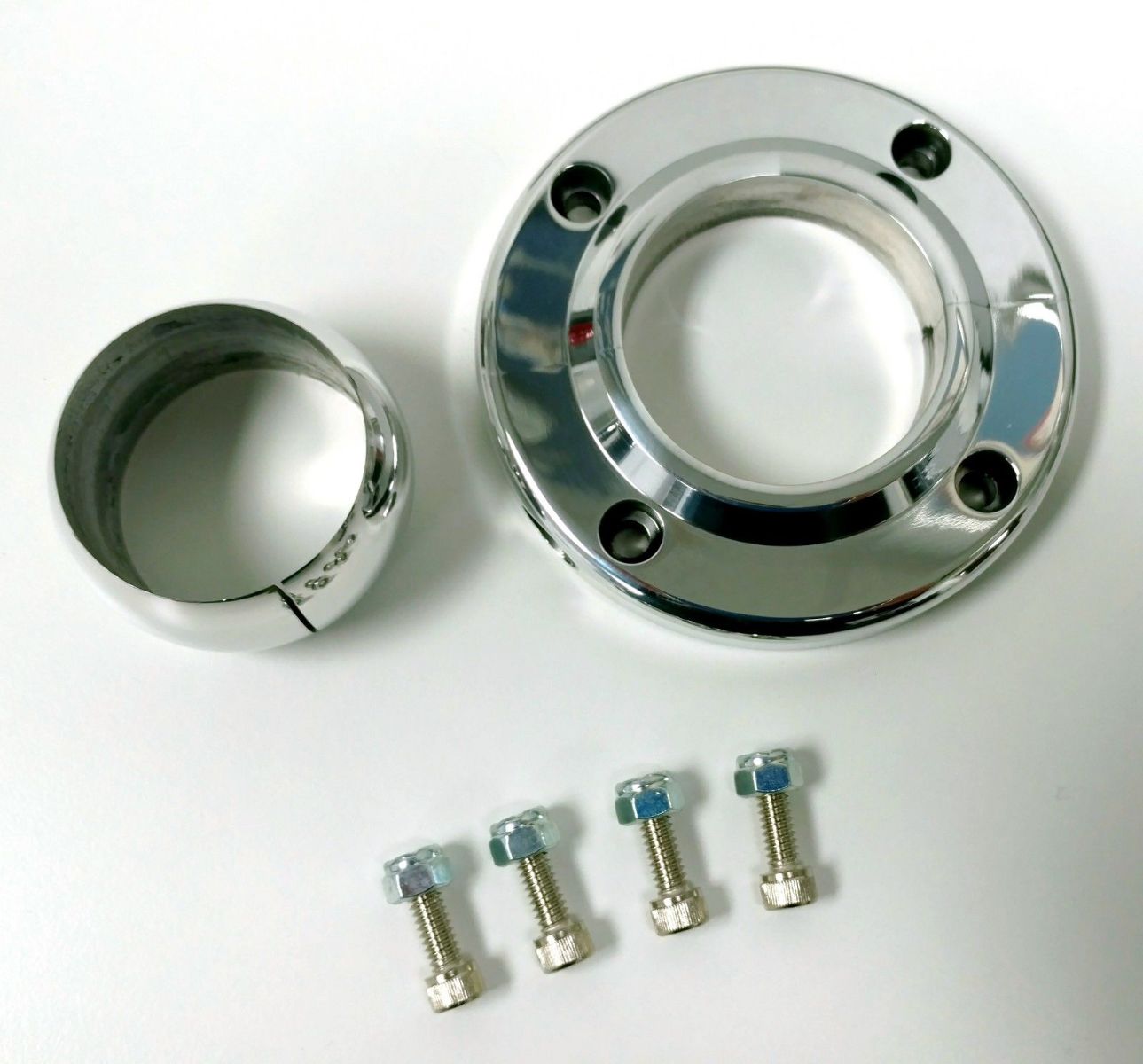 Hot Rod Polished Aluminum Steering Column Swivel Floor Mount For 2 Inch