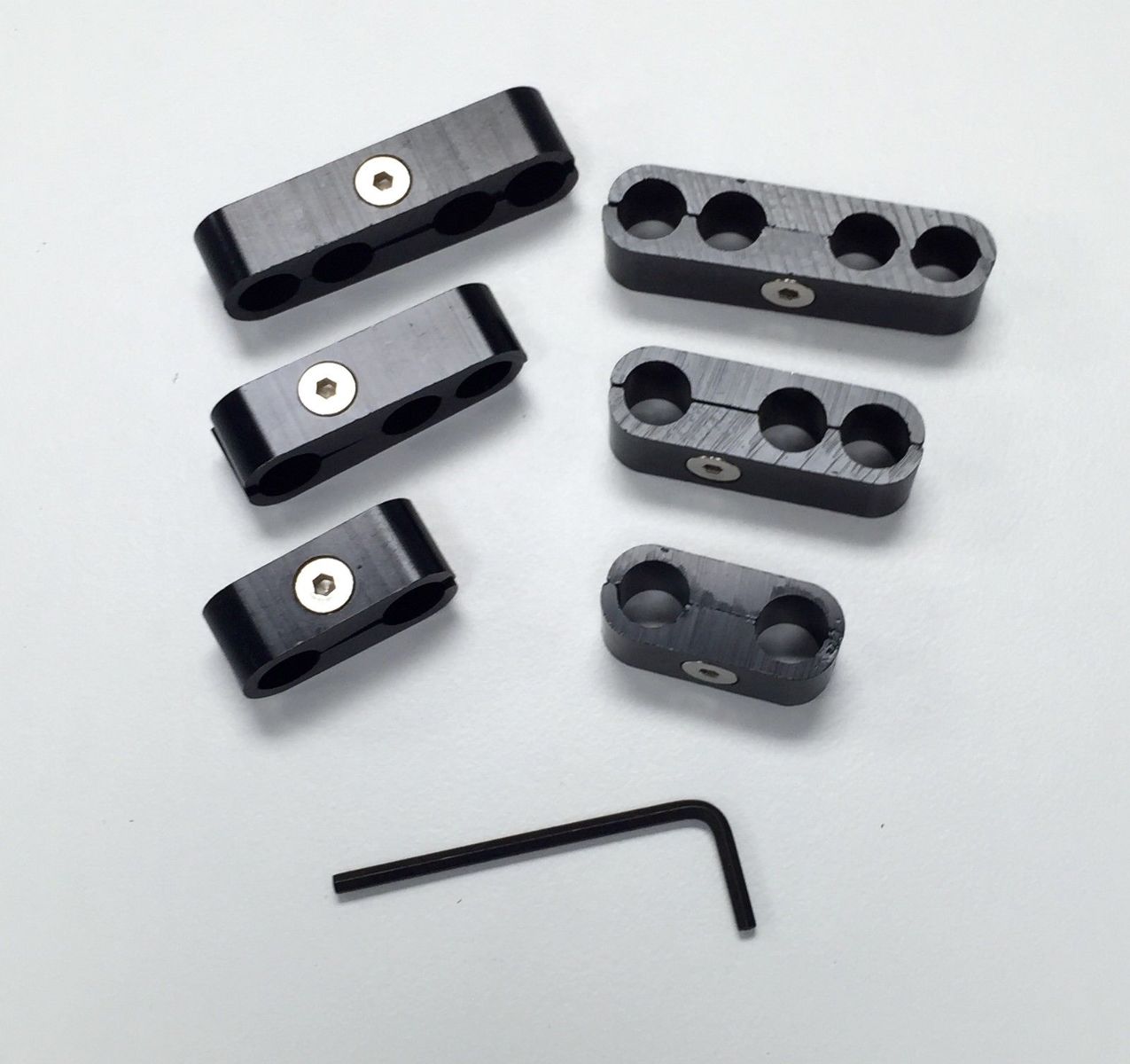 Hot Rod Black Billet Ignition Spark Plug Wire Looms Seperators 89mm eBay