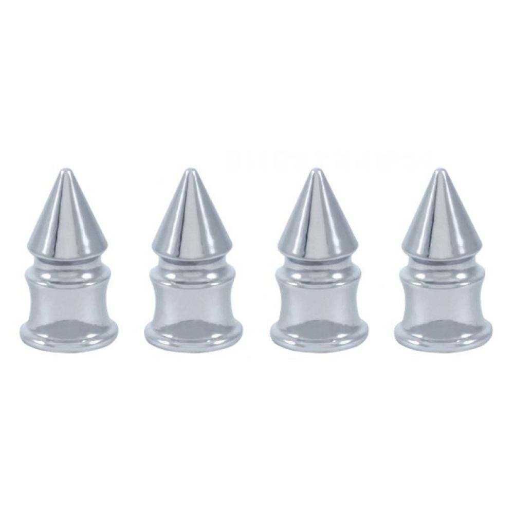 Chrome Spike, Custom Valve Stem Caps, Fits Standard Tires And Wheels