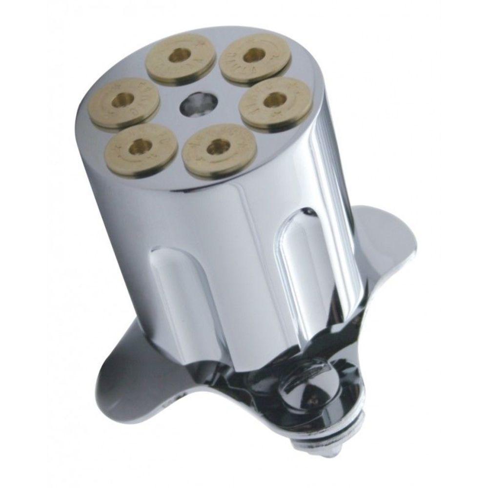 Hot Rod Chrome Billet Gun Barrel 6 Shooter Brody Knob Steering Wheel