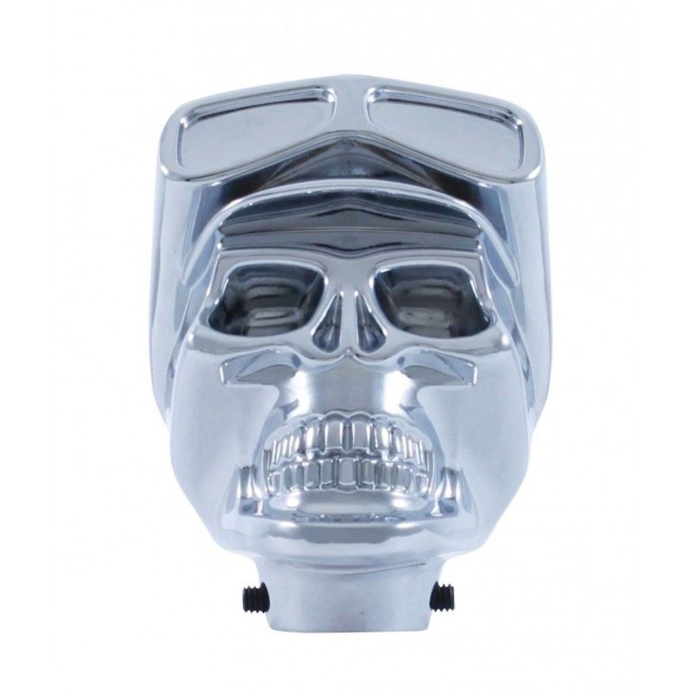 Universal Chrome Aluminum Skull Shift Knob Hot Rat Street Rod Custom