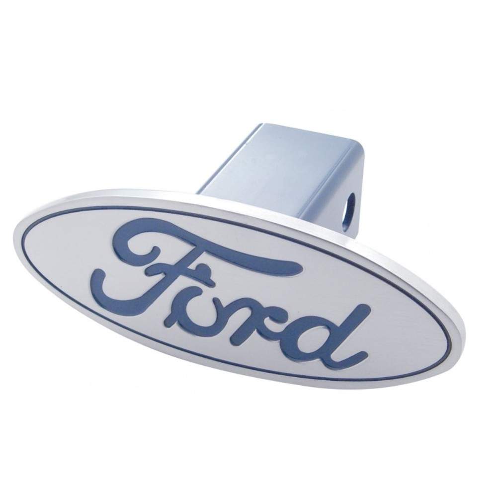 Ford Pick Up Truck Billet Aluminum Oval Logo Trailer Hitch Receiver