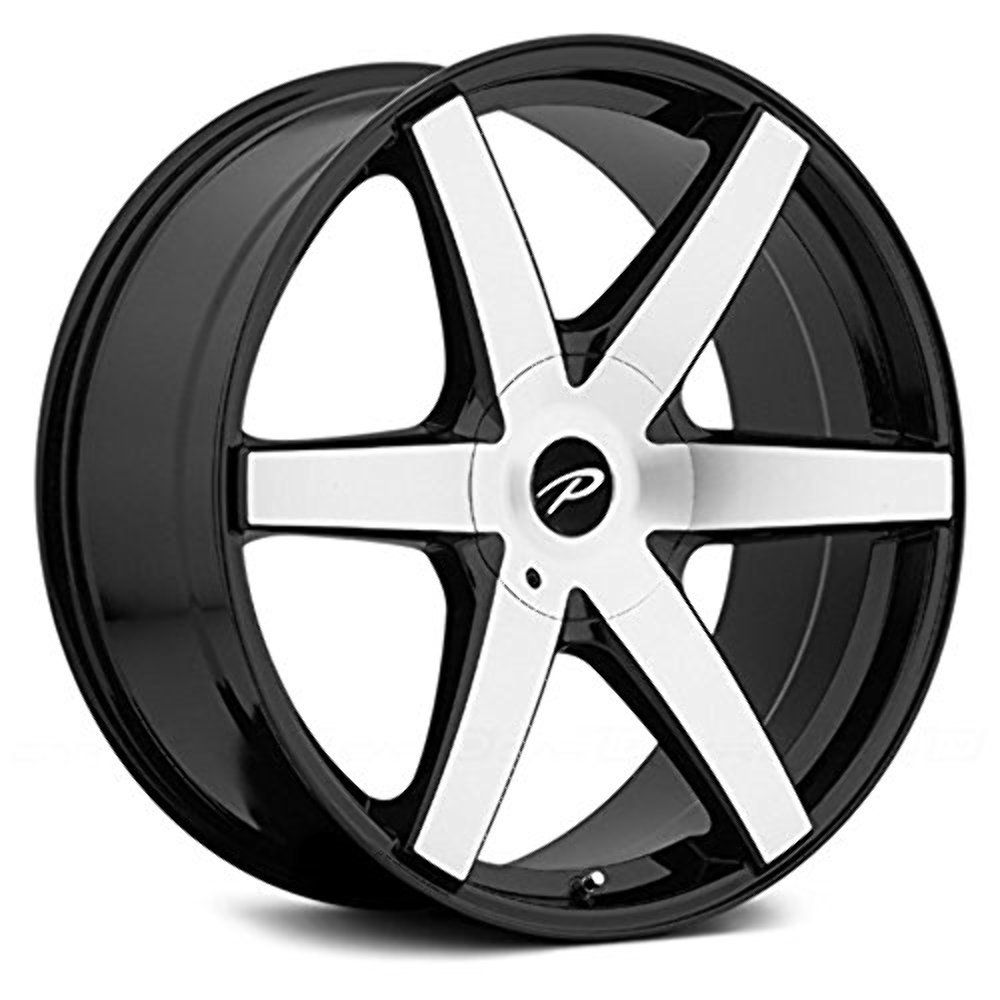 Pacer Ovation 22 Machined Black Wheel / Rim 6x135 & 6x5.5 with a 25mm