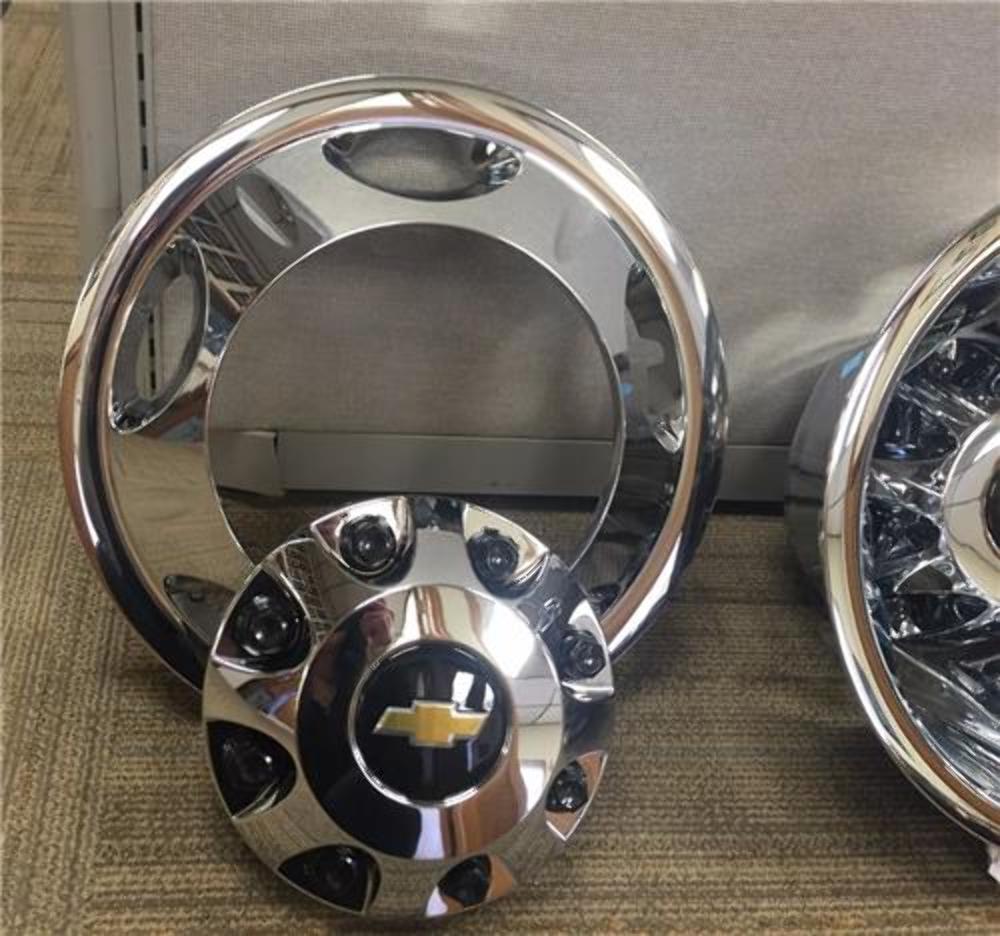 1114 CHEVY SILVERADO 3500 8 LUG DUALLY OEM 17" WHEEL SIMULATORS & CENTER CAPS! eBay