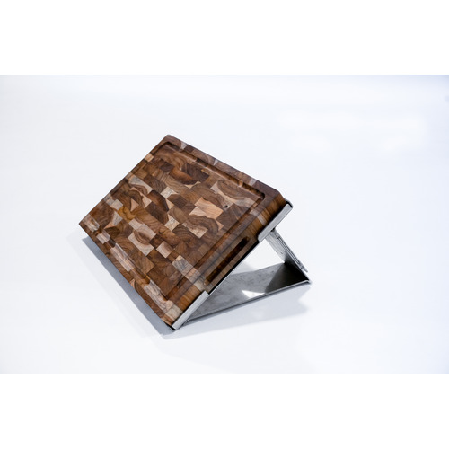 BBQ-C TEAK END CUT CUTTING BASE BOARD WITH BASE