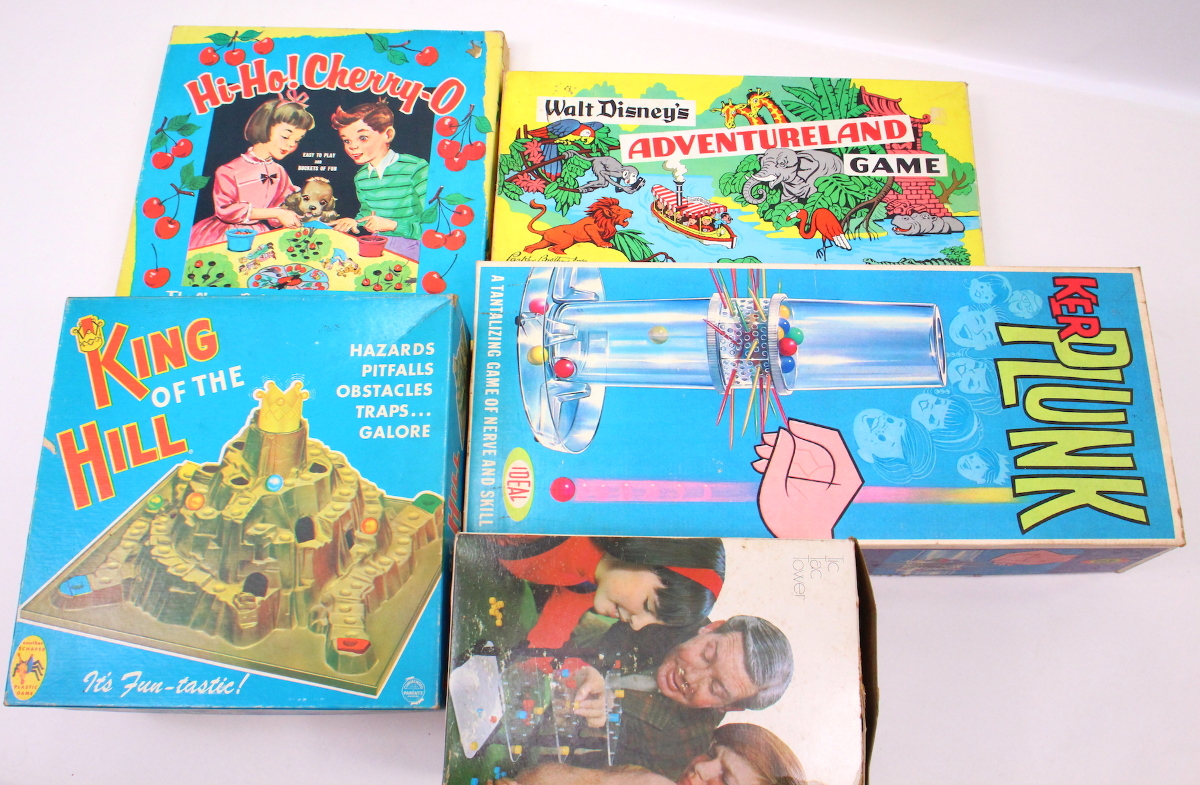 Vintage Board Games King Hill Tic Tac Tower Kerplunk Hi Ho