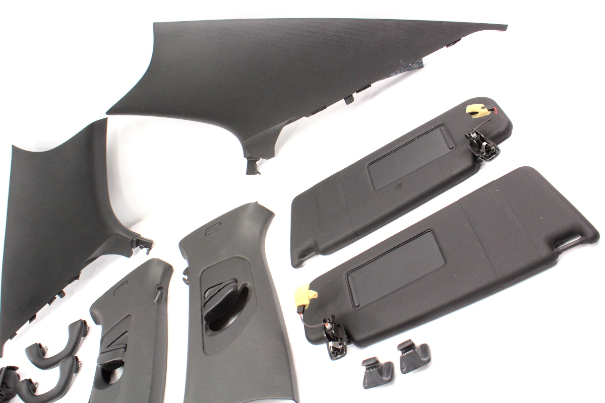 Black Upper Headliner Interior Trim Pillars 1118 VW Jetta GLI MK6