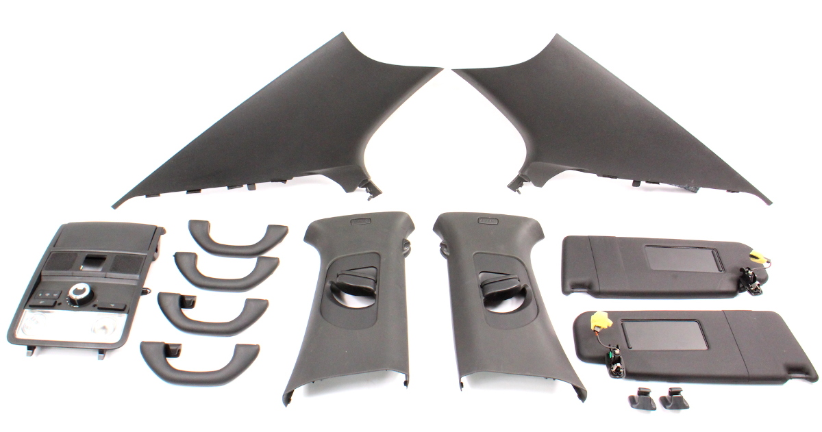 Black Upper Headliner Interior Trim Pillars 1118 VW Jetta GLI MK6 Genuine CarParts4Sale, Inc.