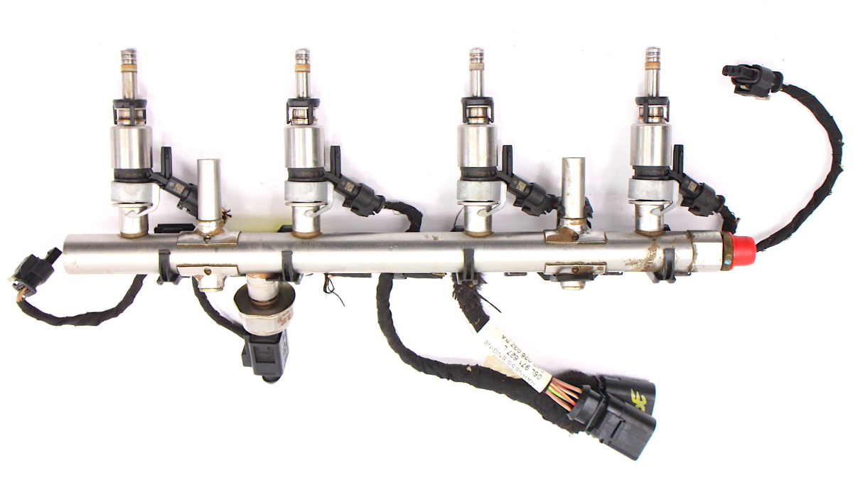 Fuel Injector Set Rail & Wiring Harness 1518 VW Jetta MK6 1.8T 06L