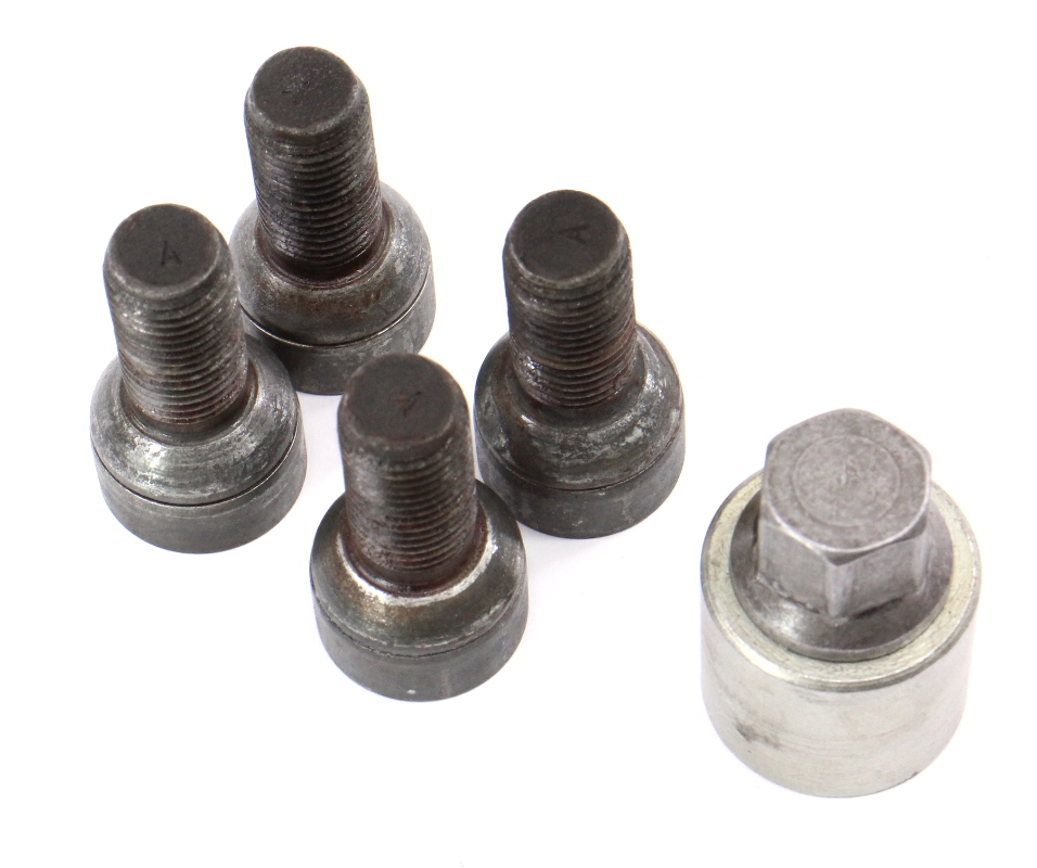 Factory Locking Wheel Lug Bolt Set W/ Key 1118 VW Jetta MK6 Genuine