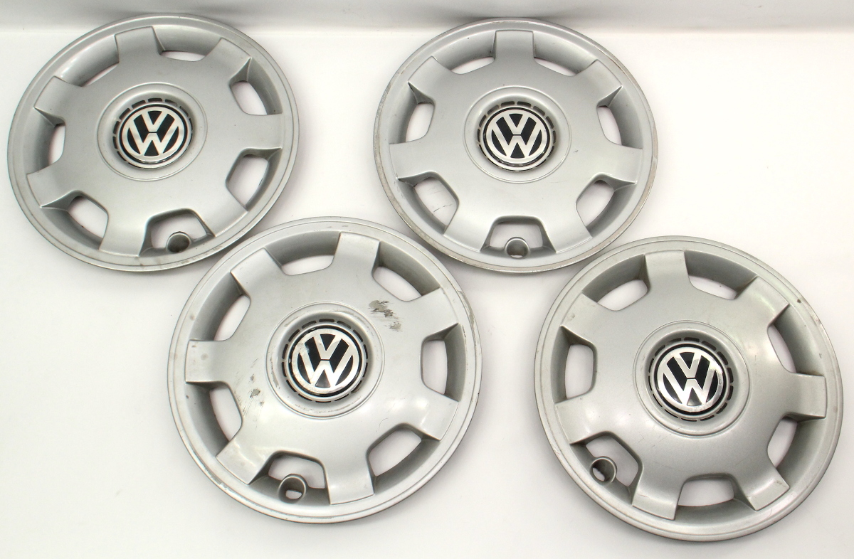 Genuine VW 14" Hub Cap Wheel Cover Set 9399 Jetta Golf Cabrio MK3 6N0