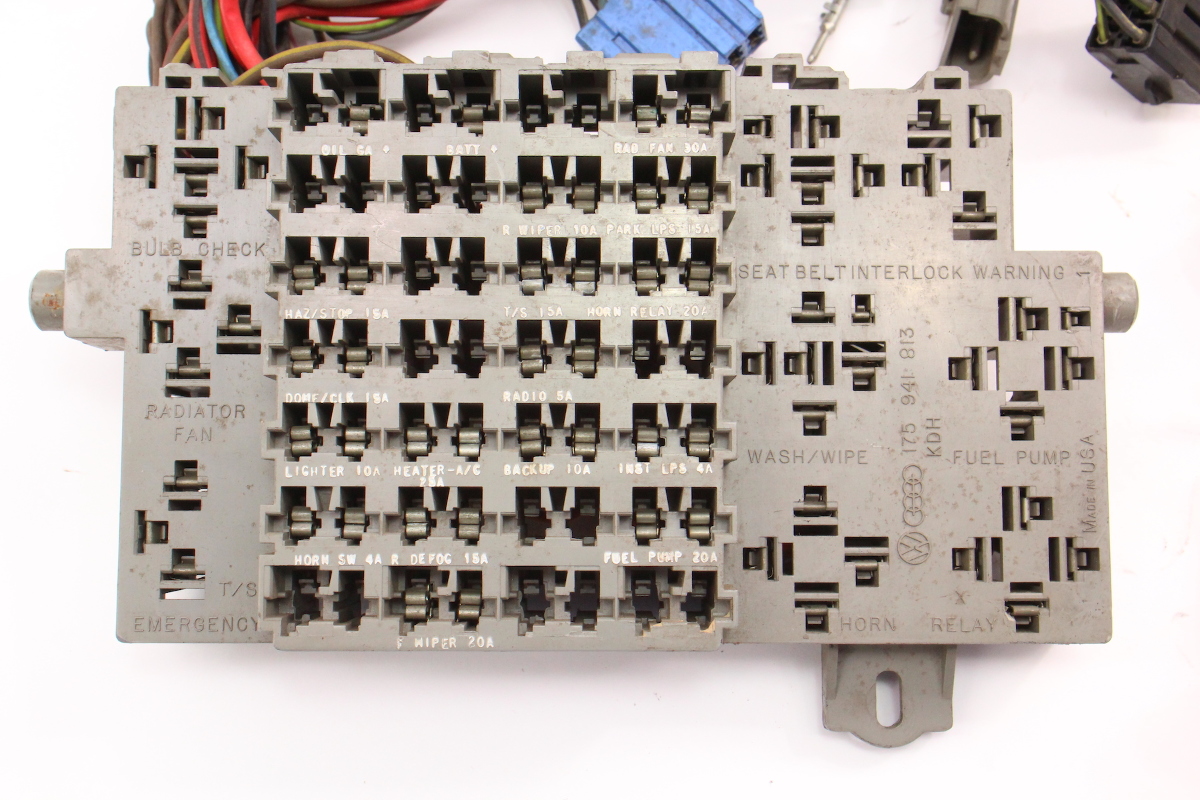 Dash Interior Wiring Harness & Fuse Box 81-84 VW Rabbit MK1 Diesel 175