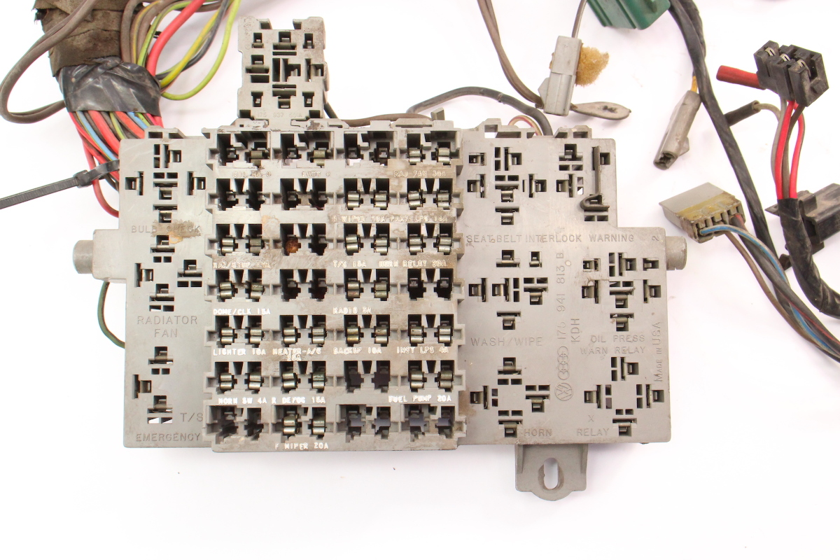 Dash Interior Wiring Harness Fuse Box 81-83 VW Rabbit Pickup MK1 175