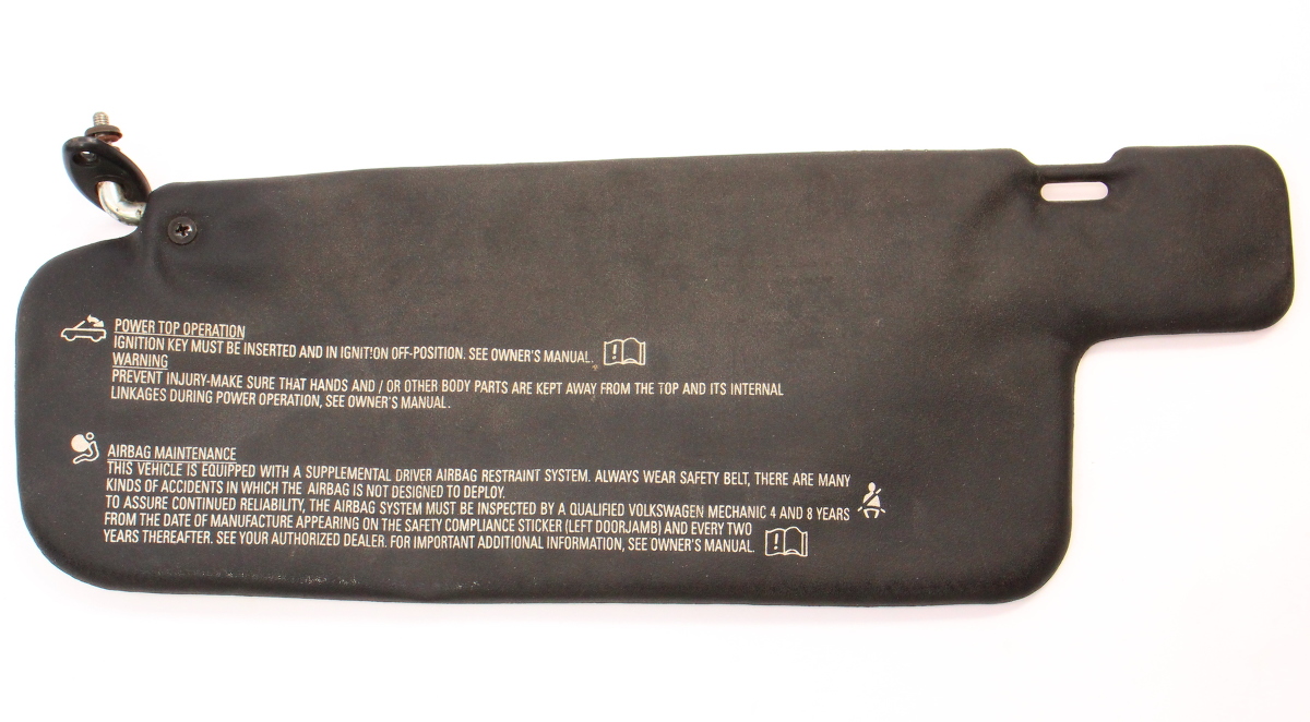 LH Sun Visor Sunvisor 8093 VW Rabbit Convertible Cabriolet Mk1