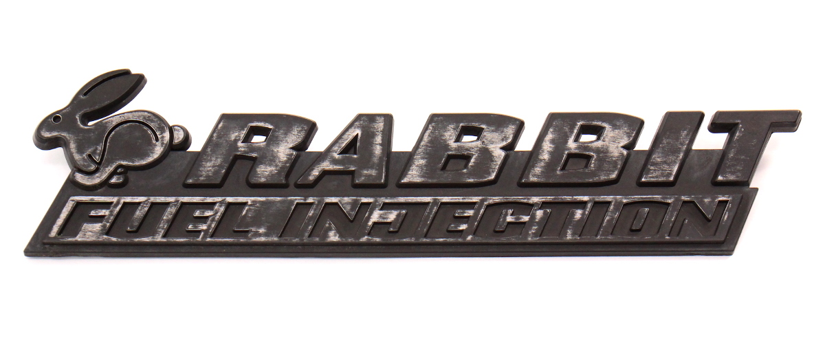 Rabbit Fuel Injection Badge Rear Emblem 7584 VW Rabbit Mk1 155 853