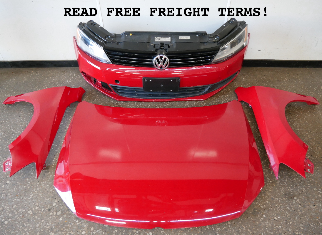 Front Clip Bumper Fenders Hood Headlights 1114 VW Jetta Sedan MK6