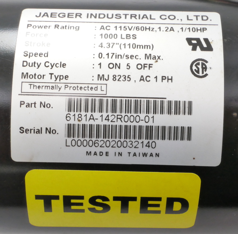 Treadmill Elevation Motor PaceMaster ProSelect JAEGER 6181A142R00001