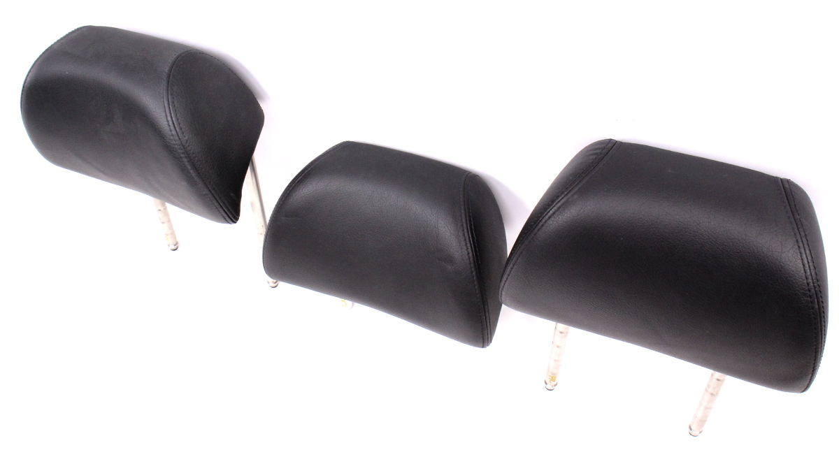 Rear Headrest Head Rest Set 0105 VW Passat B5.5 Black Leather