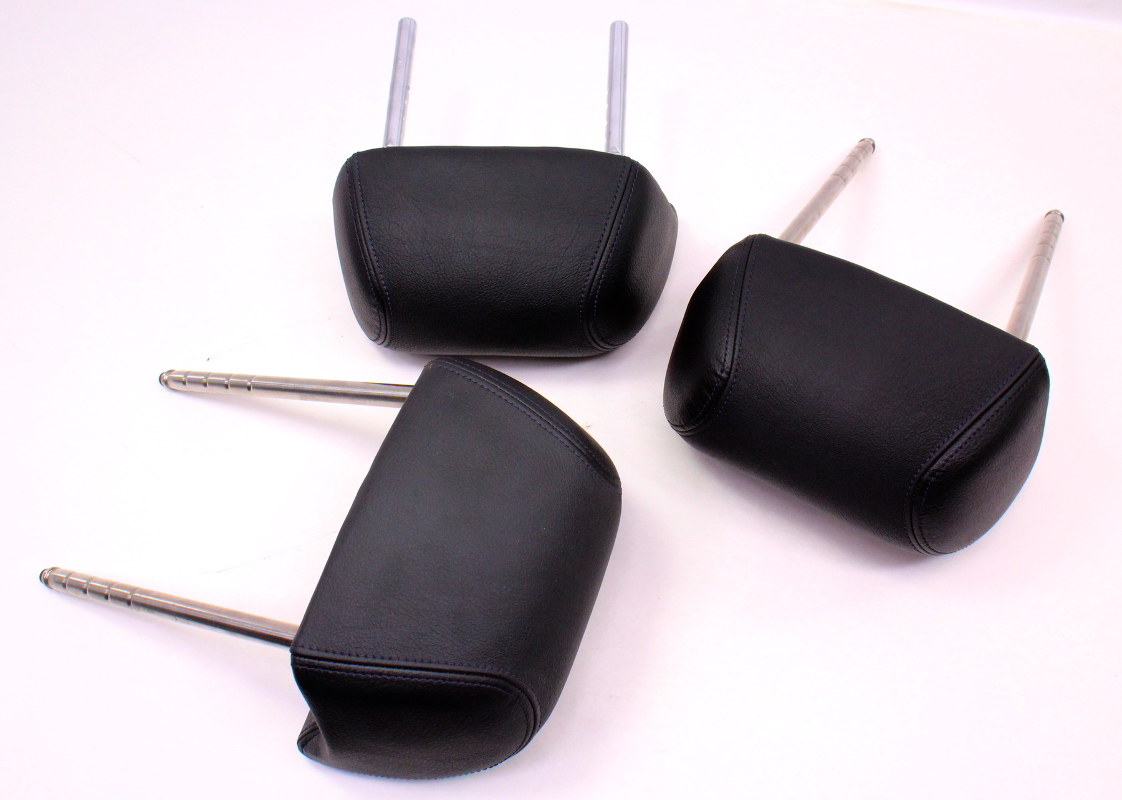 Rear Headrest Head Rest Set 0105 VW Passat B5.5 Black Leather