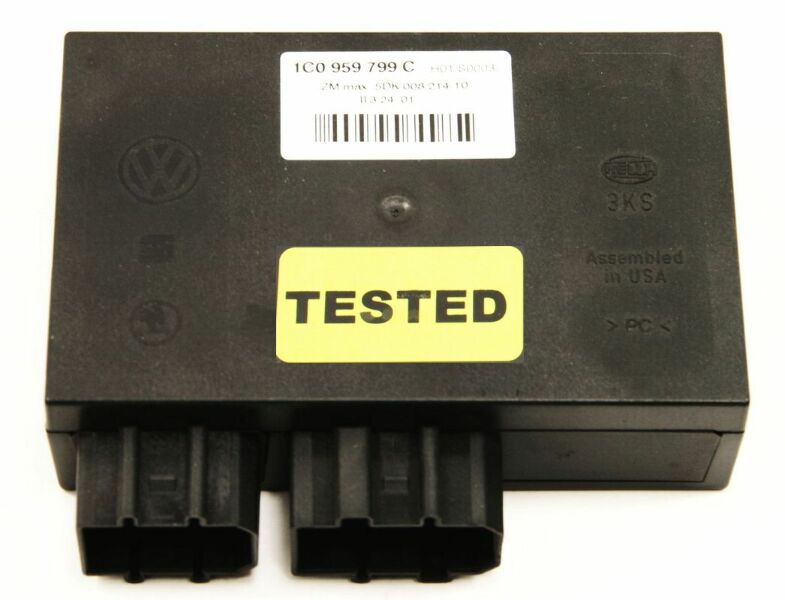 Carparts4sale Comfort Control Module CCM 02-05 VW Jetta Golf GTI MK4 Genuine - 1C0 959 799 C Comfort Control Module CCM 02-05 VW Jetta Golf GTI MK4 Genuine - 1C0 959 799 C Removed from2004 VW Jetta MK4 Manufacturer Part Number1C0 959 799 C Additional Part Numbers1C0959799C Other Part Number1JM 990 799 L Compatible withJetta 02-04, sedan Jetta 05, 8th digit VIN J or M Golf / GTI MK4 02-05 BrandVolkswagen Part BrandGenuine Original Equipment VW / Audi OE Used Part ConditionUsed Condition notesCracks around bolt holes on the back side WarrantyYes TestedCleaned, Inspected, Tested & Guaranteed Car code04JT-1 ![