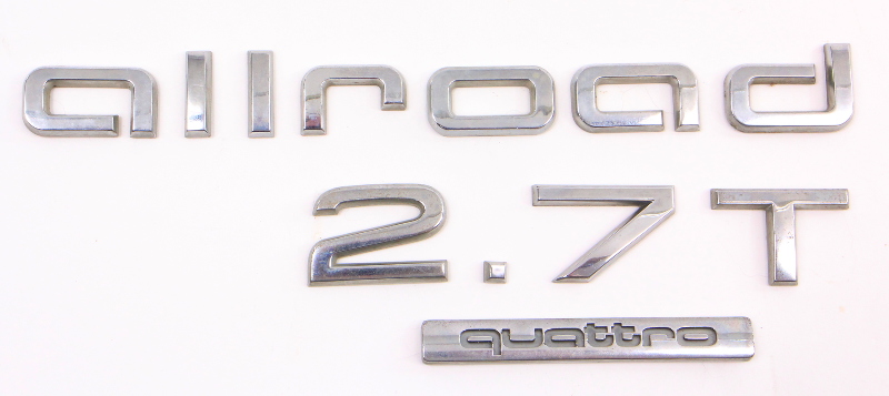 Hatch Trunk Lid Emblems 01 05 Audi Allroad 2 7t Chrome