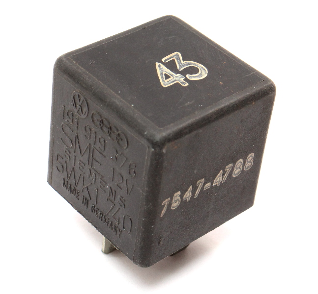 Engine Coolant Relay 43 VW Audi Jetta Golf Rabbit Passat Corrado - 191
