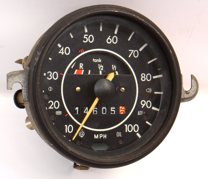 7274 VW Beetle Bug Autostick Speedometer Gauge Cluster Aircooled 113