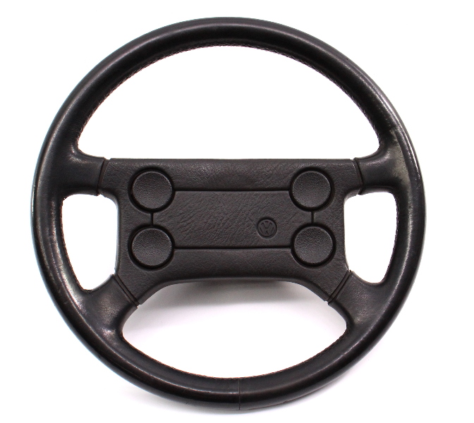 Leather 4 Spoke Sport Steering Wheel VW Rabbit GTI Cabriolet MK1 MK2