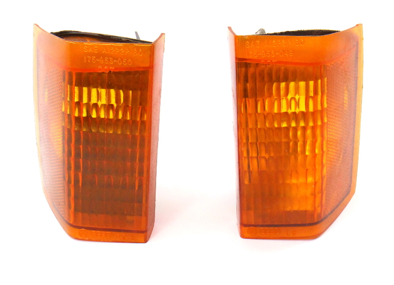Turn Signal Corner Light Lamp Set 8184 VW Rabbit MK1 Genuine 175 953 050 / 049 CarParts4Sale