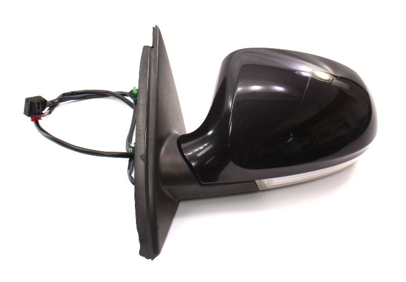 LH Side View Door Mirror 06-10 VW Passat B6 LC9X Deep Black Pearl - Genuine
