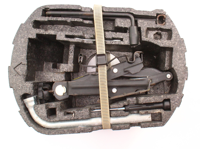 Spare Tire Tool Kit Jack Lug Wrench Tow Hook Set 98-10 VW Beetle ~ Genuine