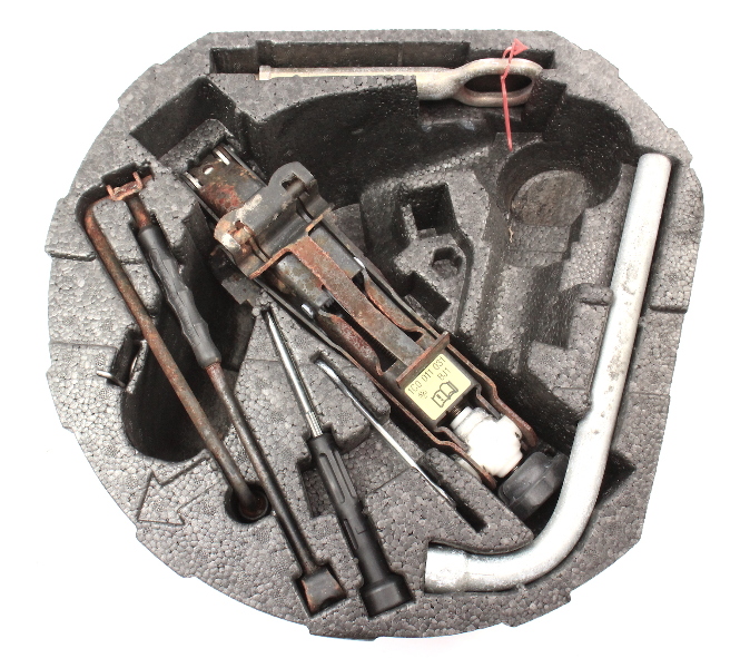 Spare Tire Tool Kit Jack Lug Wrench Tow Hook Set 98-10 VW Beetle ~ Genuine