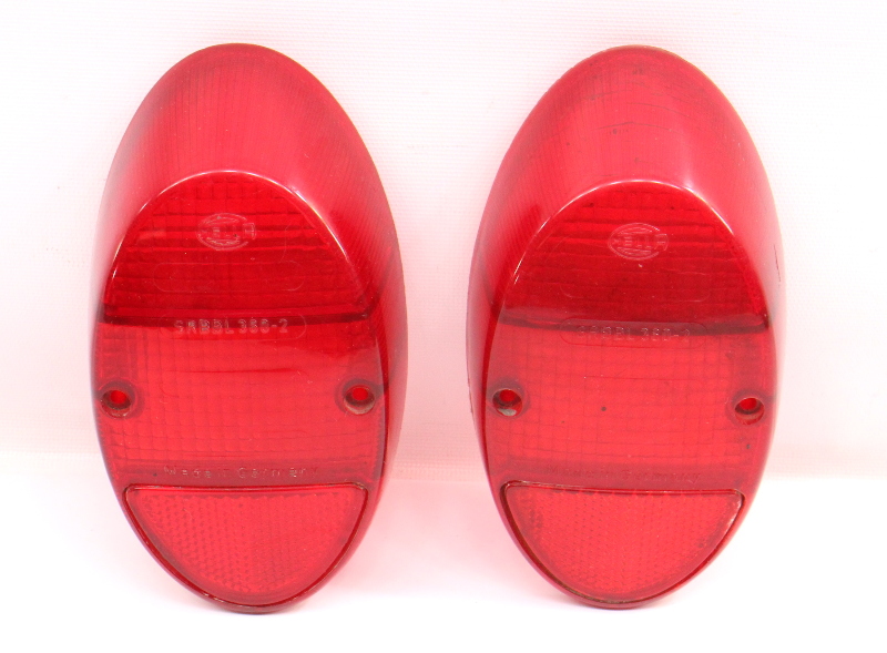 Tail Light Lamp Lens Set 62-66 VW Beetle Bug Aircooled \ Genuine Hella
