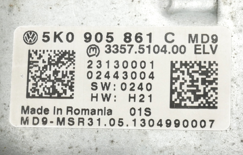 Steering Lock Module 12-18 VW Jetta Golf MK6 Beetle Eos Tiguan Q3