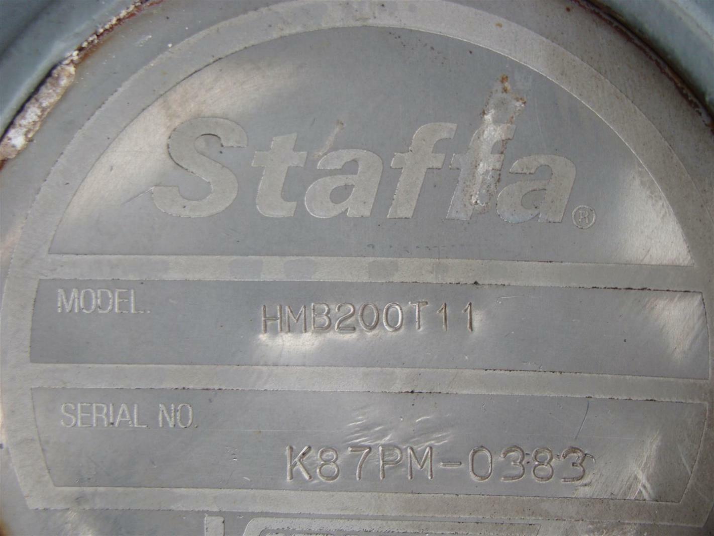 Staffa Hydraulic Motor HMB200T11 K87PM0383 Joseph Fazzio, Incorporated