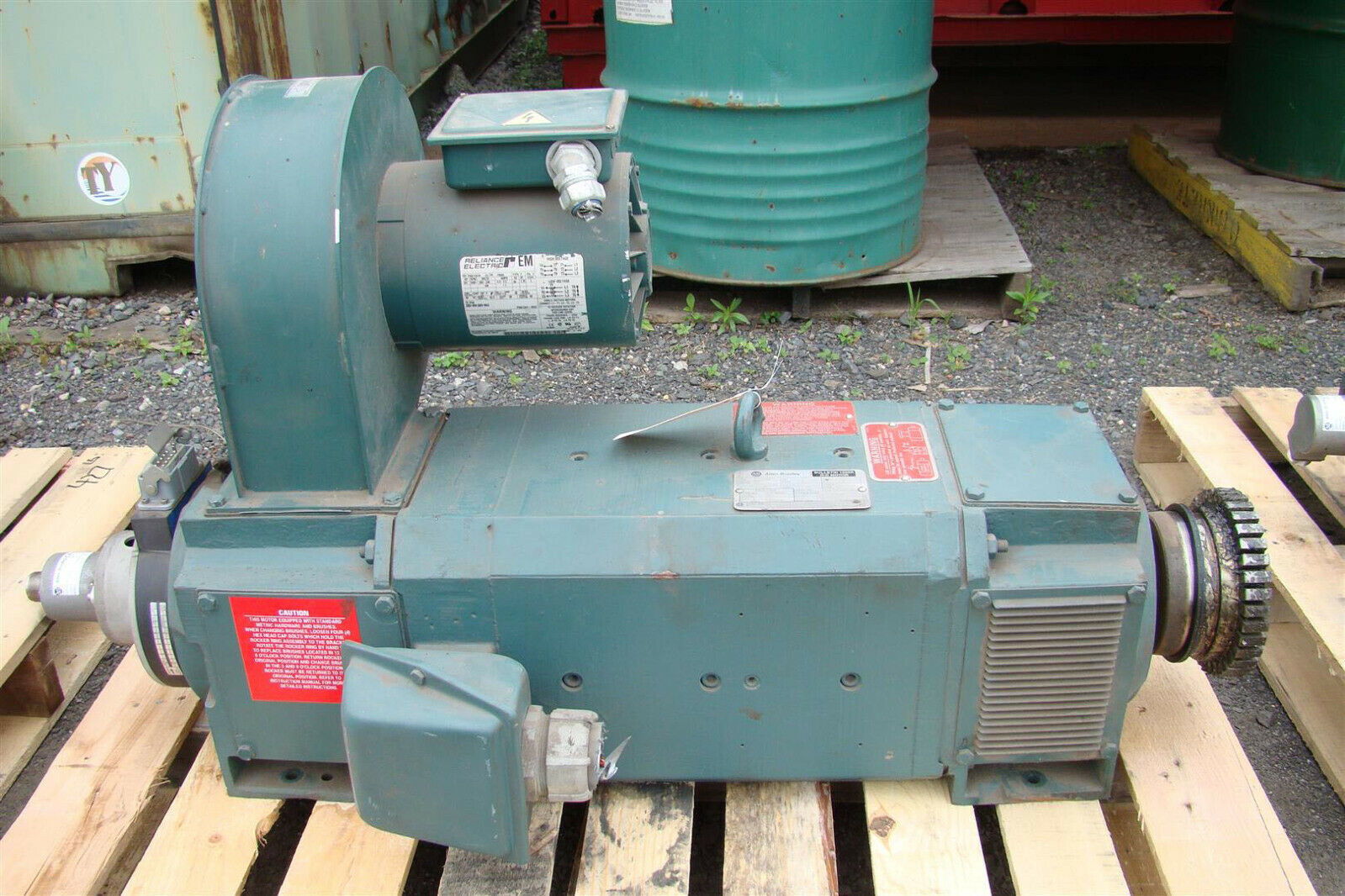 Allen Bradley 50HP 1325LS DC Servo Motor with Optical Encoder 845H