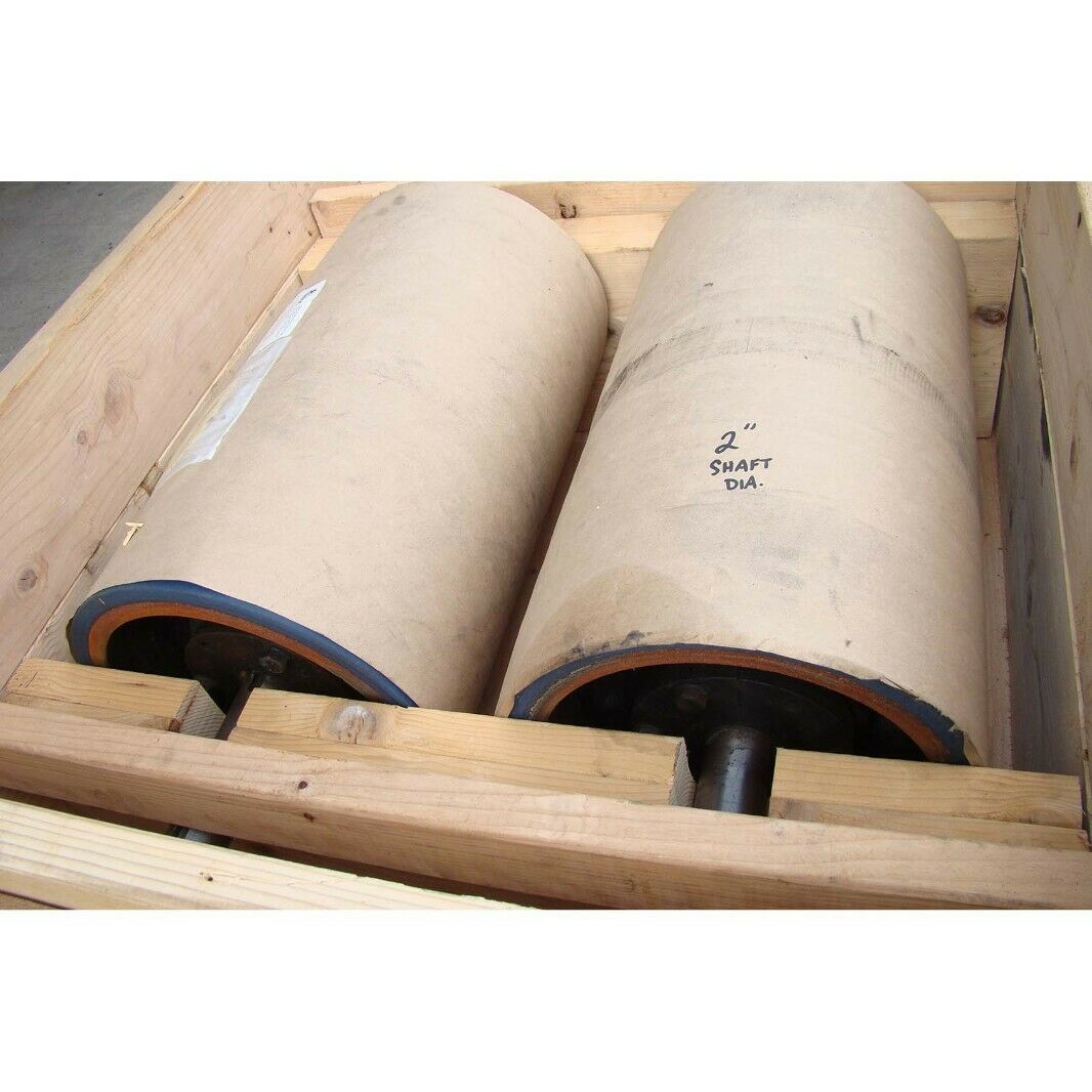 (2) NRK 24" Drive Rollers 2" Shaft Diameter, 80 Hardness, Polykote 2080