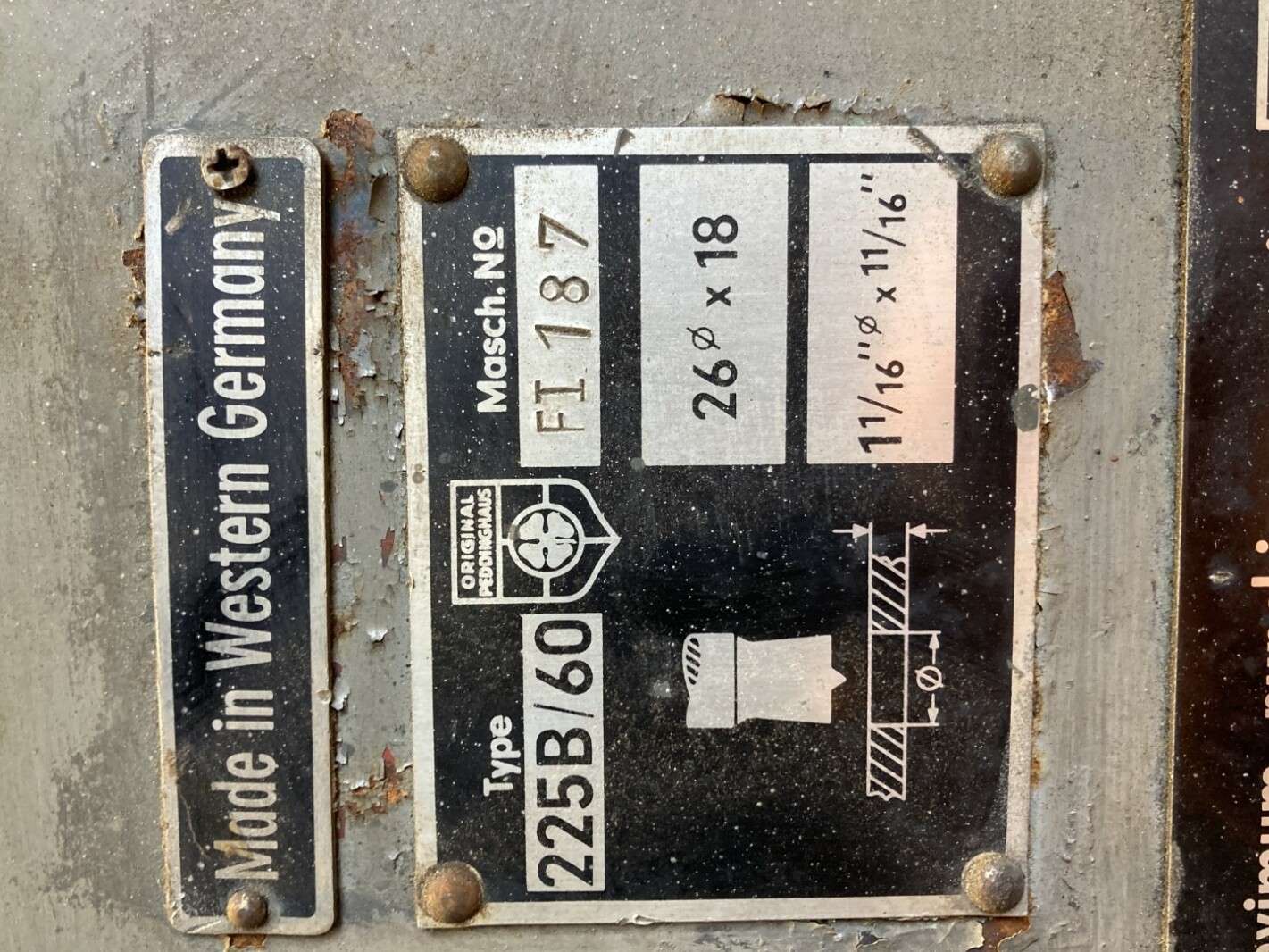 Peddinghaus Punch Press with Dies  200-208v , 225B/60