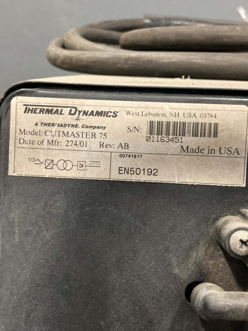 Thermadyne Thermal Dynamics Plasma Cutter 208-460VAC, Cutmaster 75