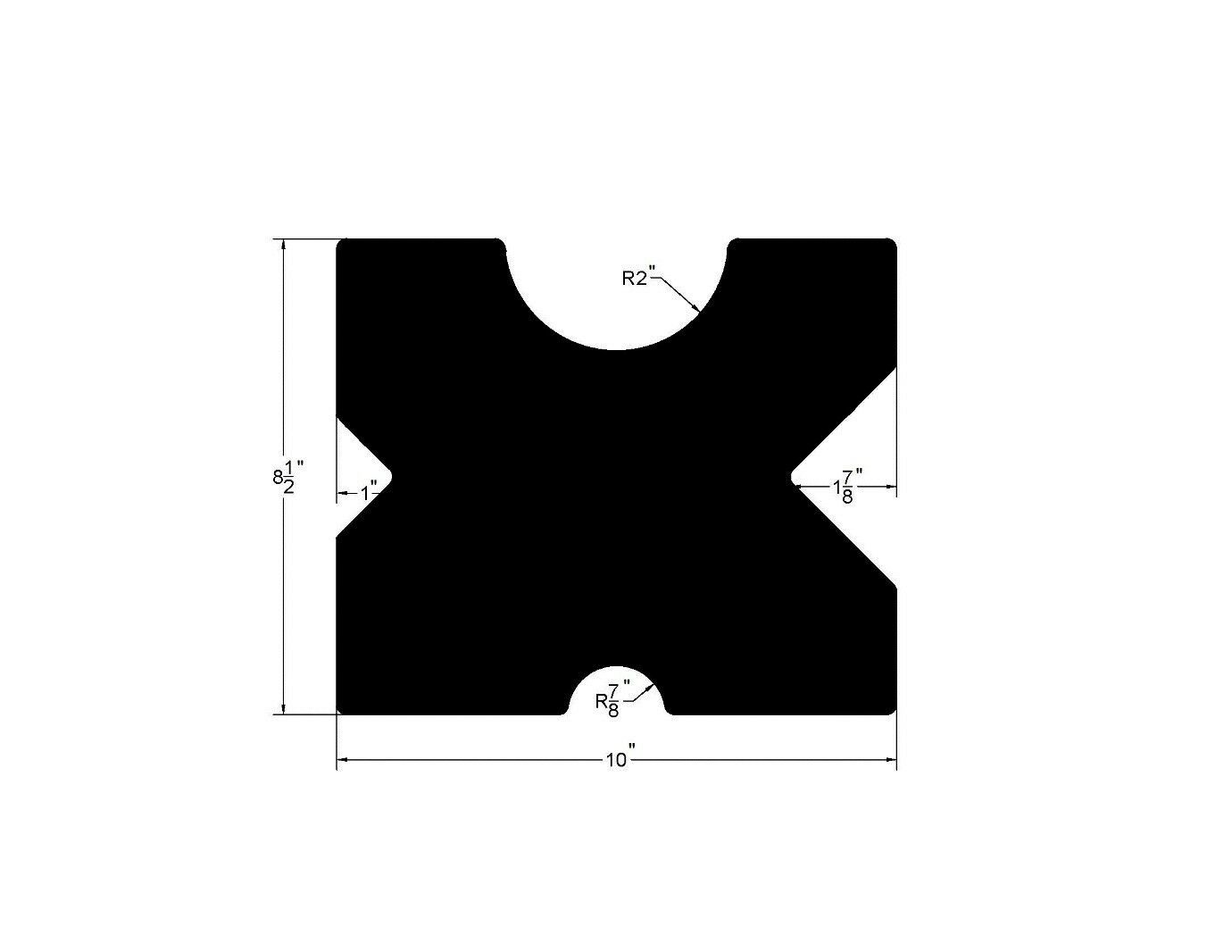 H-Frame Press Plates (2-Pack) | 4-Notch Arbor/Hydraulic Shop Press Accessories For 20T & 32T Presses