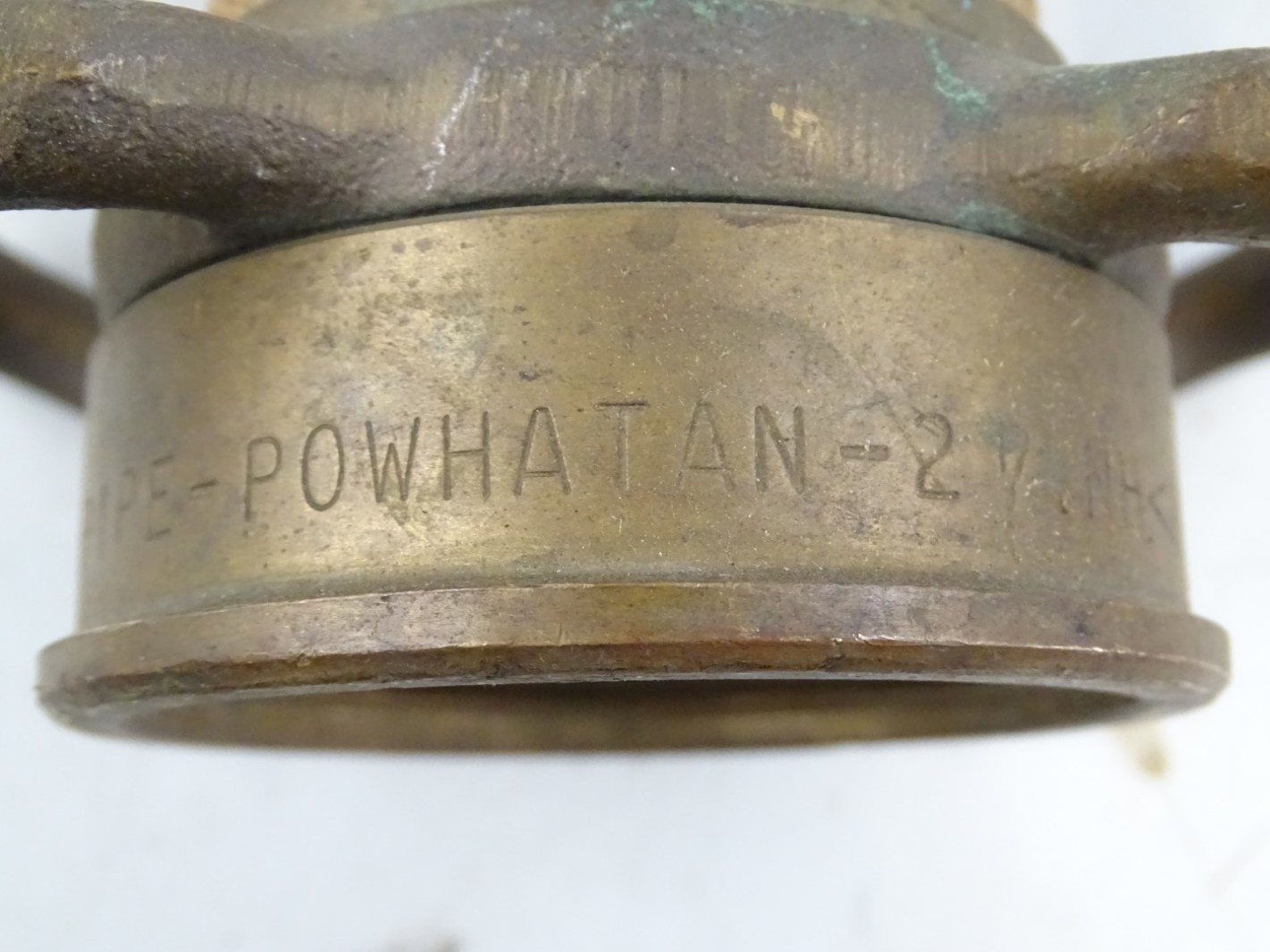 PlayPipe  Antique Brass & Copper Fireman Nozzle 2 1/2 NH , EWV